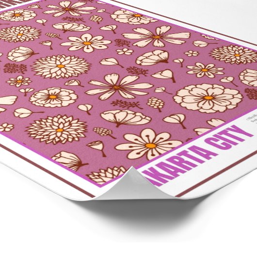 Bloemenmarkt Zuidoost-Azië Jakarta Poster (Hoek)