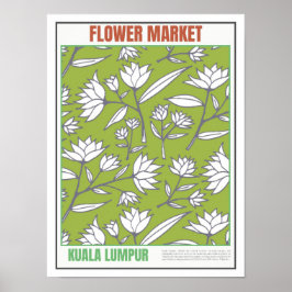 Bloemenmarkt Zuidoost-Azië Kuala Lumpur Poster