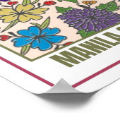 Bloemenmarkt Zuidoost-Azië Manilla Poster (Hoek)