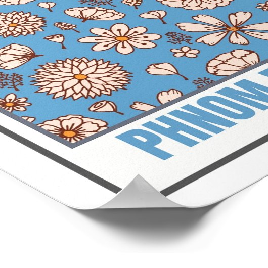 Bloemenmarkt Zuidoost-Azië Phnom Penh Poster (Hoek)