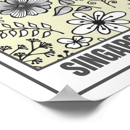 Bloemenmarkt Zuidoost-Azië Singapore Poster (Hoek)