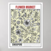 Bloemenmarkt Zuidoost-Azië Singapore Poster (Voorkant)