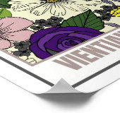 Bloemenmarkt Zuidoost-Azië Vientiane Poster (Hoek)