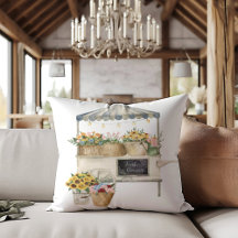 Bloemenmarktkaart Waterverf Cottagecore Art