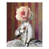 Bloemenmasker op diva foto afdruk (Voorkant)