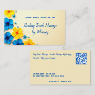 Bloemenmassage therapeut QR Visitekaartje