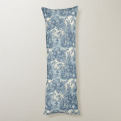  bloemenmeer Blue toile de jouy Lichaamskussen (Achterkant (Verticaal))