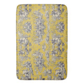 bloemenmeer geel toile de jouy badmat (Voorkant Verticaal)