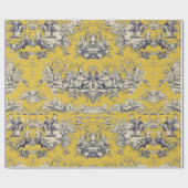  bloemenmeer geel toile de jouy cadeaupapier (Vlak)