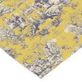 bloemenmeer geel toile de jouy korte tafelloper (Hoek)