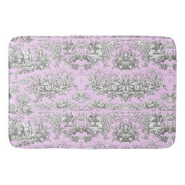  bloemenmeer roze toile de jouy badmat