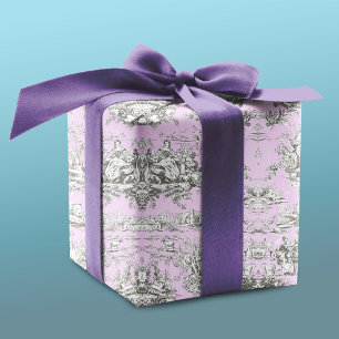  bloemenmeer roze toile de jouy cadeaupapier