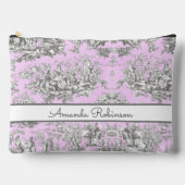bloemenmeertje roze toile de jouy monogram etui (Voorkant)