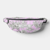  bloemenmeertje roze toile de jouy monogram SL Heuptasje (Liggend)