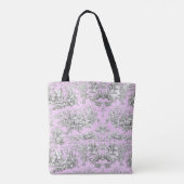  bloemenmeertje roze toile de jouy monogram tote bag (Achterkant)