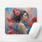 Bloemenmeisje #1 muismat (Met muis)