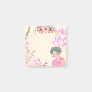 Bloemenmeisje 5 plaknotities post-it® notes