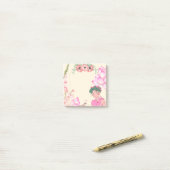 Bloemenmeisje 5 plaknotities post-it® notes (Op bureau)