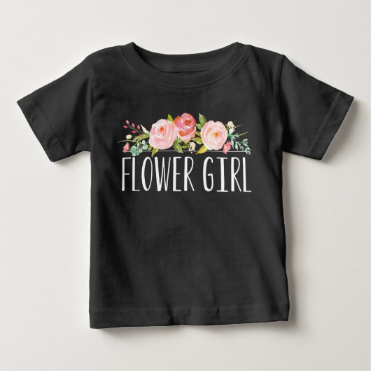 Bloemenmeisje Baby T-shirt | bruidsmeisje (Voorkant)