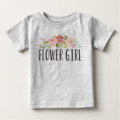 Bloemenmeisje Baby T-shirt | bruidsmeisje (Voorkant)