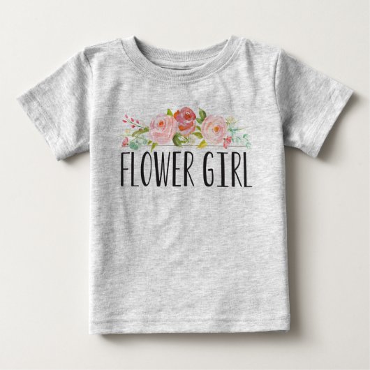 Bloemenmeisje Baby T-shirt | bruidsmeisje (Voorkant)