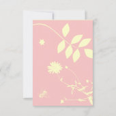 Bloemenmeisje Bar Bat Mitzvah Uitnodigingskaart Kaart (Achterkant)