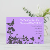 Bloemenmeisje Bar Bat Mitzvah Uitnodigingskaart Kaart (Staand voorkant)