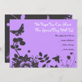 Bloemenmeisje Bar Bat Mitzvah Uitnodigingskaart Kaart (Voorkant / Achterkant)