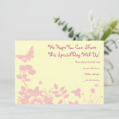 Bloemenmeisje Bar Bat Mitzvah Uitnodigingskaart Kaart (Staand voorkant)