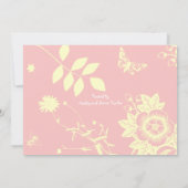 Bloemenmeisje Bar Bat Mitzvah Uitnodigingskaart Kaart (Achterkant)