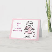 Bloemenmeisje Bedankkaart (Voorkant)