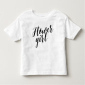 Bloemenmeisje Black Script-Shirt Kinder Shirts (Voorkant)
