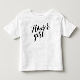 Bloemenmeisje Black Script-Shirt Kinder Shirts
