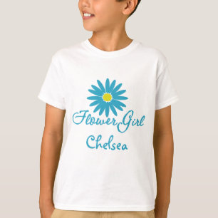 Bloemenmeisje/ Blauwe Daisy T-shirt