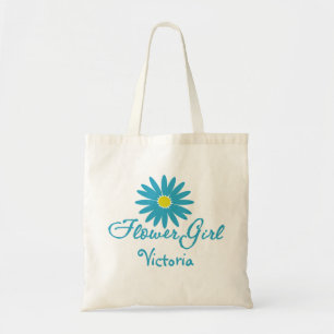 Bloemenmeisje/ Blauwe Daisy Tote Bag