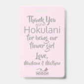 Bloemenmeisje Bloemblaad Patrol Badge blozen (Achterkant)