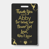 Bloemenmeisje Bloemblad Patrouille Badge (Achterkant)