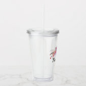 Bloemenmeisje bloemstuk persoonlijk acryl drinkbeker (Rechts)