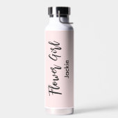 Bloemenmeisje Blush Roze Bruiloftsfeest Waterfles (Links)