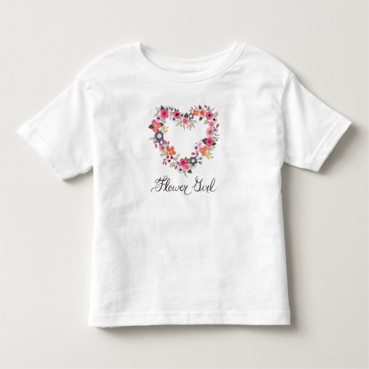 Bloemenmeisje Blushing Heart T-shirt (Voorkant)