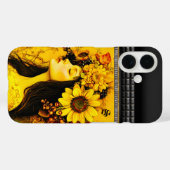 Bloemenmeisje BoHo chique monogram Case-Mate iPhone Case (Achterkant (horizontaal))