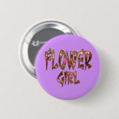 Bloemenmeisje Bougainvillea Button (Voorkant /achterkant)