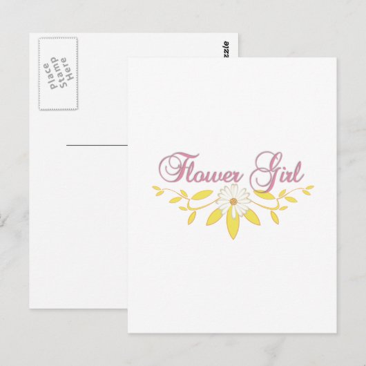 Bloemenmeisje Briefkaart (Voorkant / Achterkant)