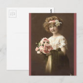 Bloemenmeisje Briefkaart (Voorkant / Achterkant)