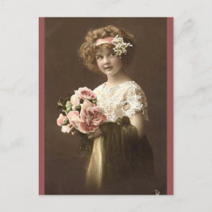 Bloemenmeisje Briefkaart