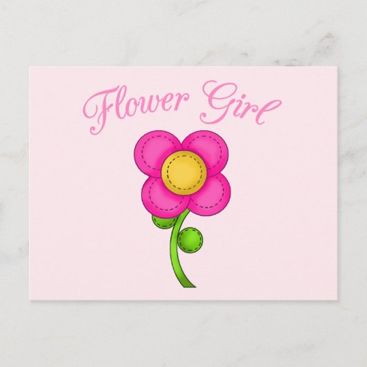 Bloemenmeisje Briefkaart (Voorkant)