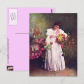 Bloemenmeisje Briefkaart (Voorkant / Achterkant)