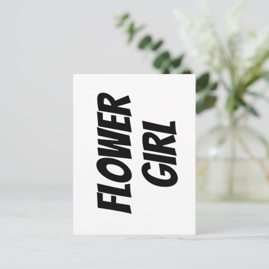 Bloemenmeisje Briefkaart (Staand voorkant)