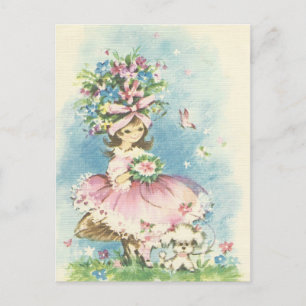  Bloemenmeisje Briefkaart