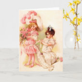 Bloemenmeisje-briefkaarten Kaart (Gele Bloem)